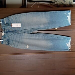 Women's Jeans  Relaxed Fit Distressed, Denim Wide Tapered. MOUSSY